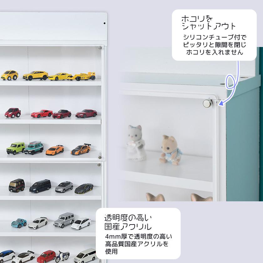 超薄型　コレクションラック専用オプション　アクリルふた2枚セット（スリムタイプ・ワイドタイプ）木製 コレクションケース フィギュアケース