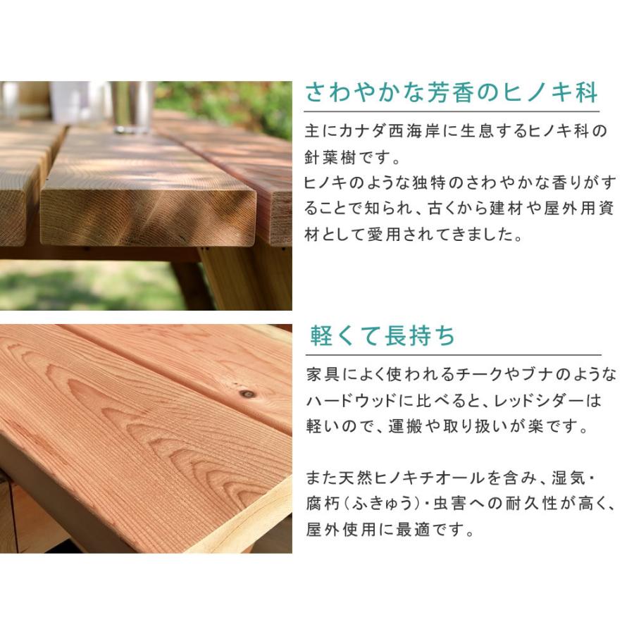 カナダ産×日本製 木製 ガーデンテーブル ベンチ 一体型 幅180 ガーデンテーブルセット 屋外用 天然木 雨ざらし パラソル穴 n :SS-OHPM- 1800:houseBOAT - 通販 - Yahoo!ショッピング