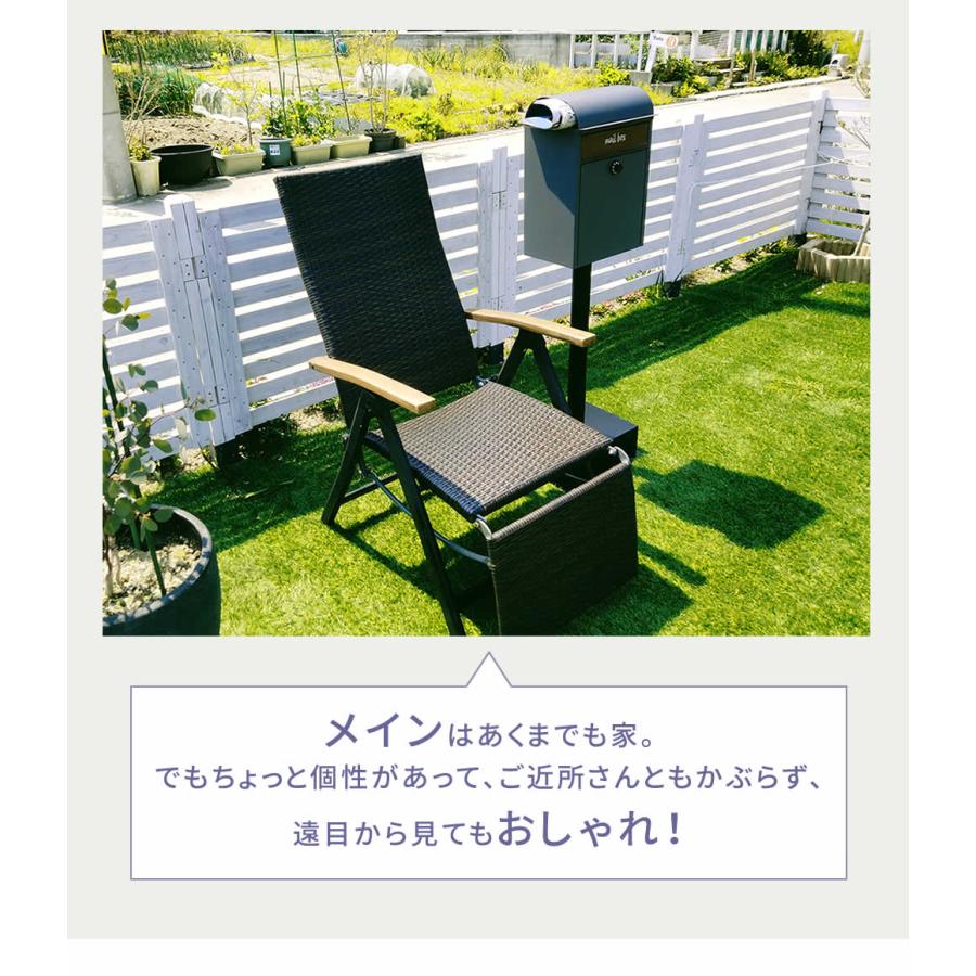 モダンデザイン スタンドポスト おしゃれ 固定 置き型ポスト 大容量