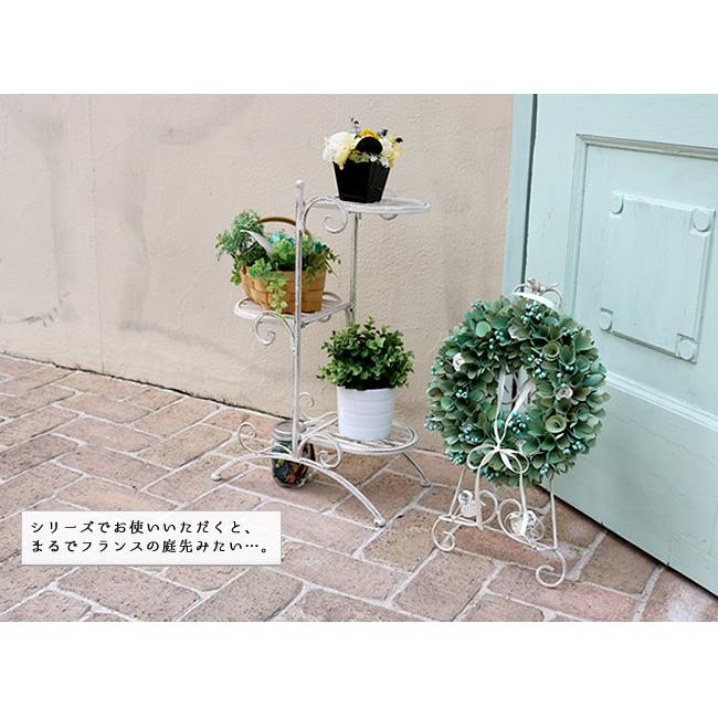 アンティーク調 アイアン イーゼル スタンド シャビ― ホワイト 白