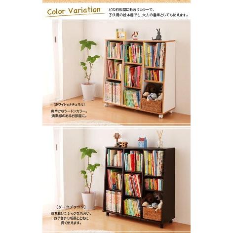 最大 Offクーポン 絵本棚 こども用本棚 絵本ラック 幅90 キャスター付き こども おしゃれ 人気 木製 3段 キャスター 絵本収納ラック 子供用 激安 安い F Materialworldblog Com