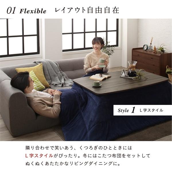 冬はこたつに リビングダイニングセット 4点 W105テーブル 2pソファ1脚 1pソファ1脚 コーナーソファ1脚 ダイニングソファーセット F Tu Houseboat 通販 Yahoo ショッピング