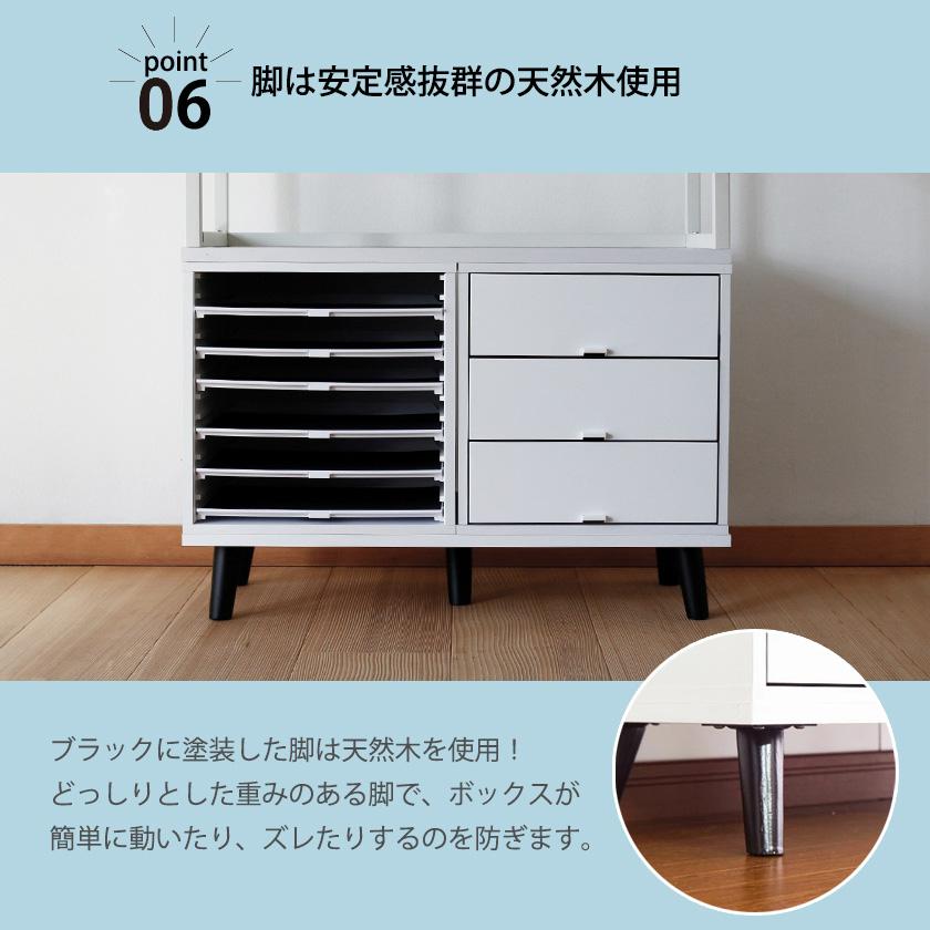 キューブボックスα わんわんクローゼット 4点セット 脚付きベース ワイドタイプ 犬用 ペット用品 収納 ハンガーラック 収納