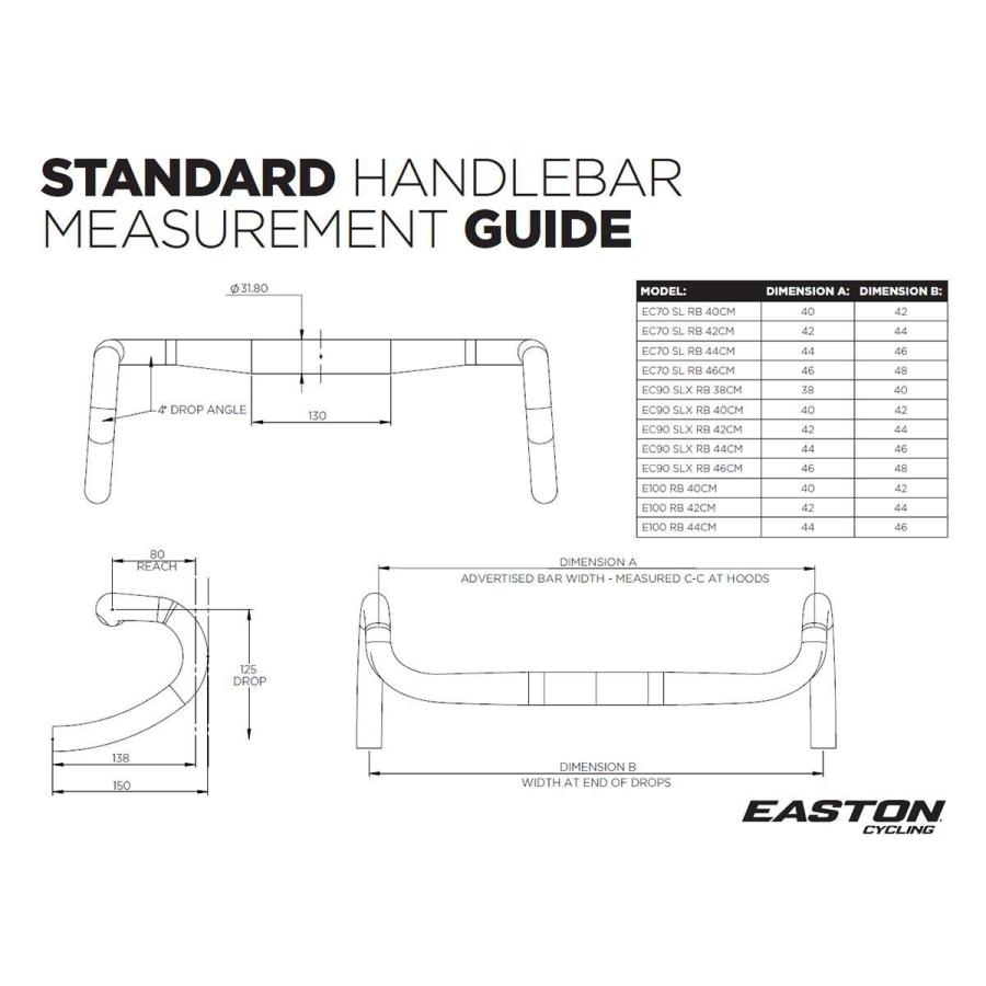 即決★新品★EASTON◆E100★フルカーボン★イーストン史上最軽量★Maximum Contact Drop★Taper Wall★Intelligent Flex★420mm★ G4｜bike-direct｜10