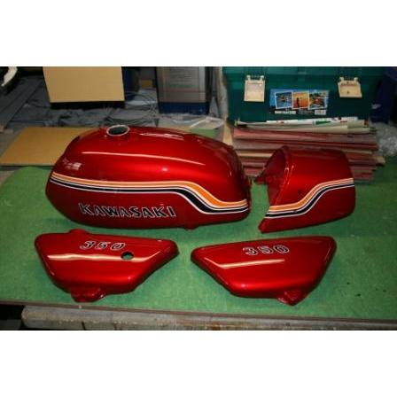 カワサキ純正色塗料 キャンディートーンレッド 250ss.250ss/500ssH1