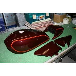 GS400 メタリックマルーン ウレタン塗料セット250g : バイクペイント