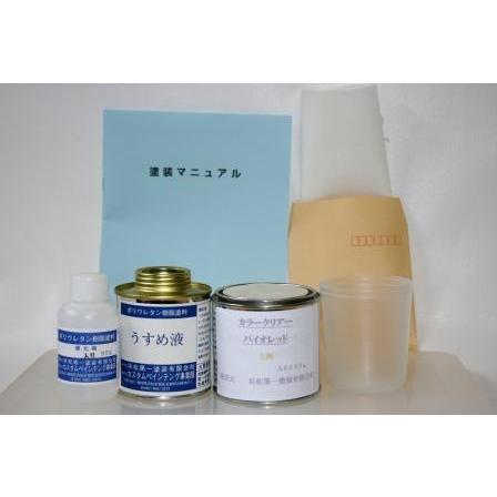 キャンディーバイオレッド ウレタン塗料250gセットΞ : バイクペイント