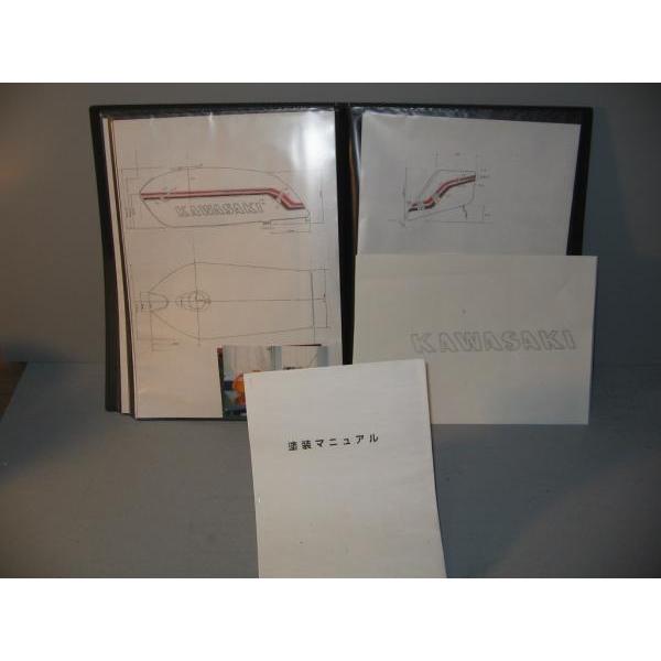 250/350SS 図面付き キャンディーレッド 純正色塗料セット ω : バイク