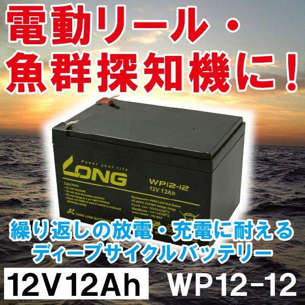 LONGシールドバッテリー WP12-12 12V12Ah 魚影探知機・電動 LONGシールドバッテリー WP12-12 12V12Ah 魚影探知機・電動