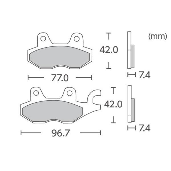 NS-1・NSR50・TZR50用ブレーキパッド  新品 Ninja250R スカイウェイブ250 バイクパーツセンター｜bike-parts-center｜03