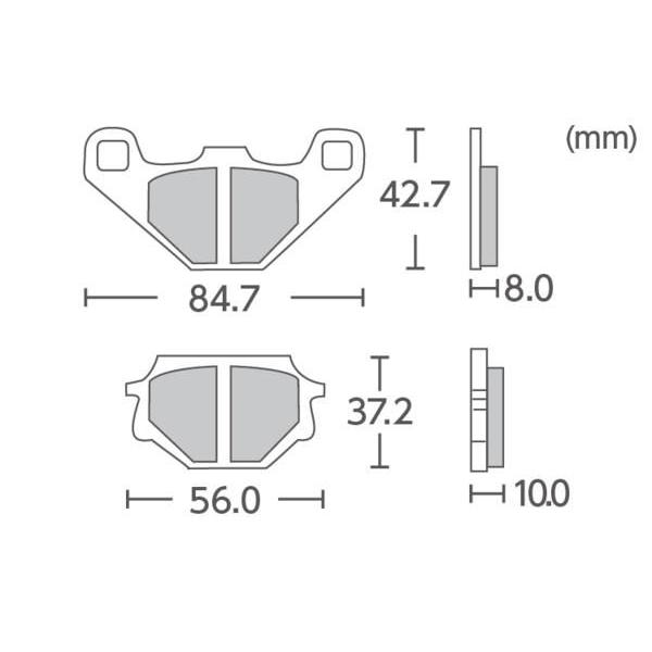 エストレア・RG50・KDX200・バリオス・GSX他用ブレーキパッド LD309 新品  バイクパーツセンター｜bike-parts-center｜03