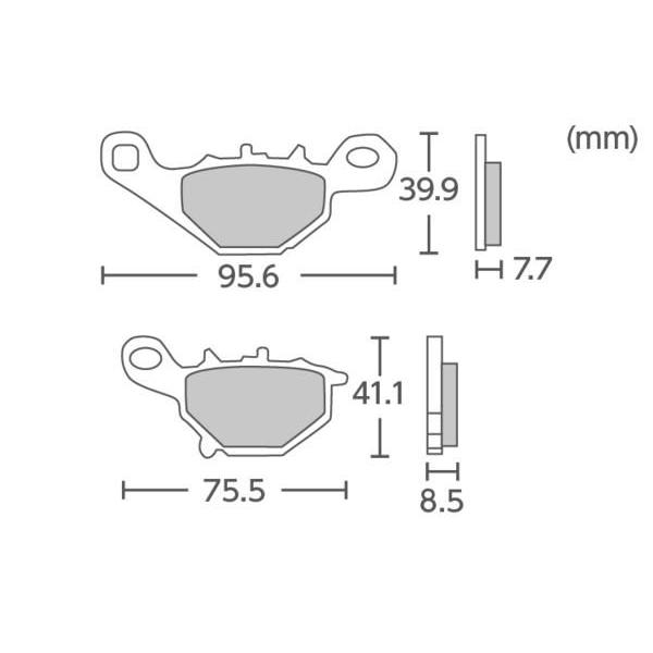 ZZ・アドレスV100・ストマジ他ブレーキパッド LD343【857】 新品  バイクパーツセンター｜bike-parts-center｜03