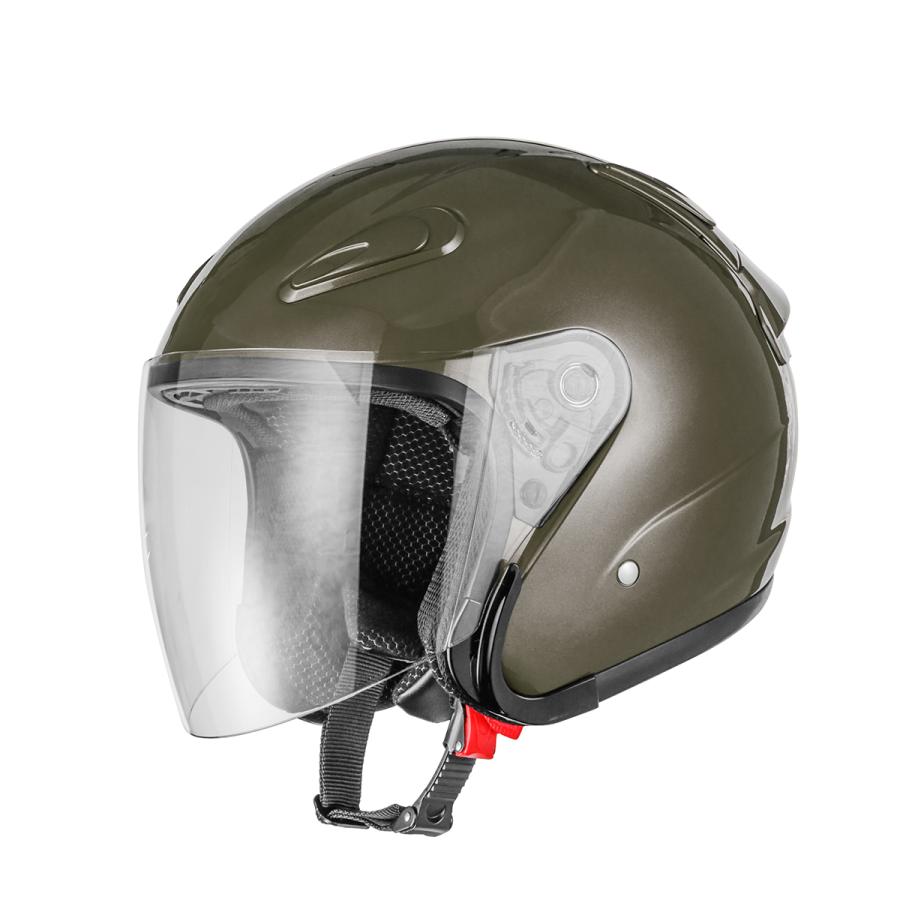 バイクヘルメット  SG規格適合 Lサイズ PSCマーク付 エアロフォルムジェットヘルメット ガンメタ バイク ヘルメット エアロ｜bike-parts-center｜05