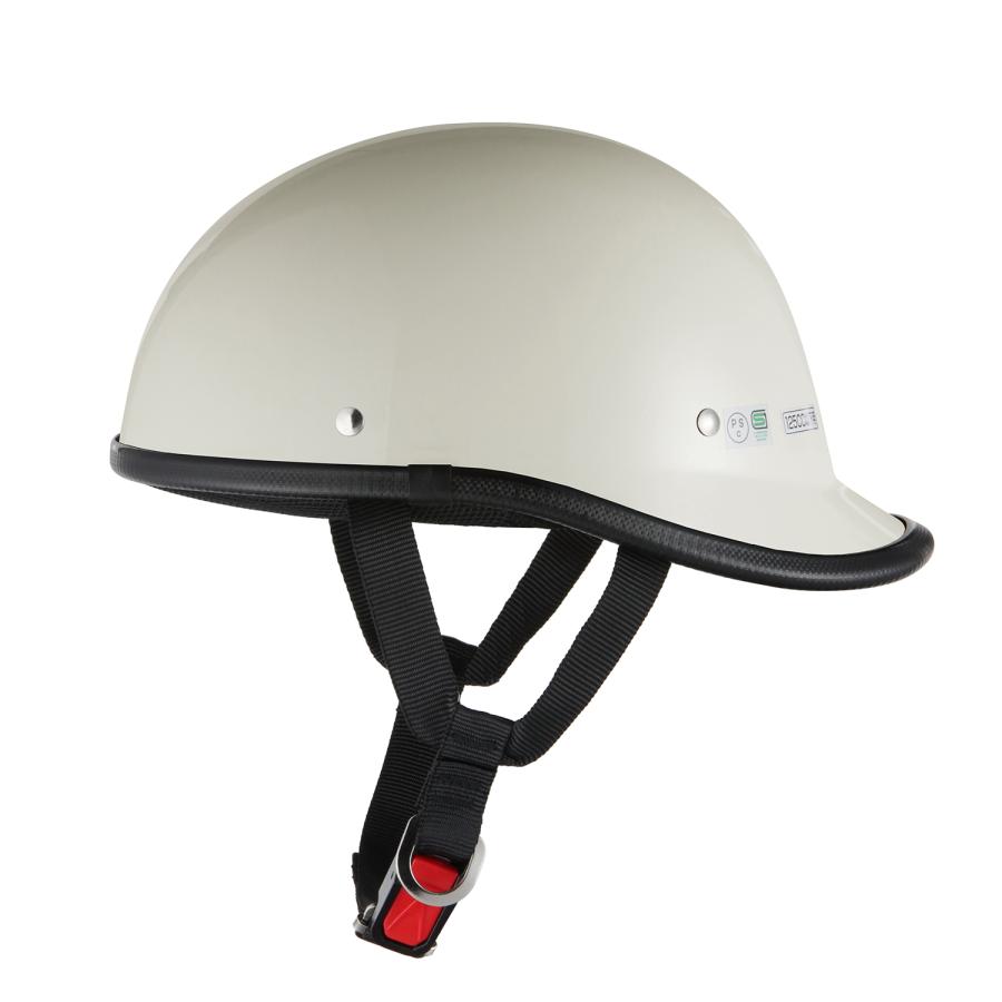 キャップ型ハーフヘルメット　ホワイト　半ヘル　ダックテール