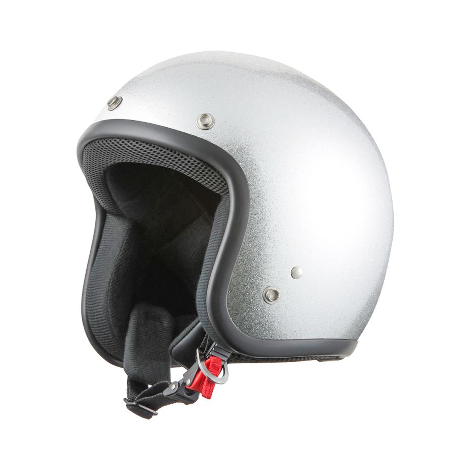 バイクヘルメット ヘルメット スモールジェット シルバーラメ バイクヘルメット ヘルメット スモールジェット シルバーラメ