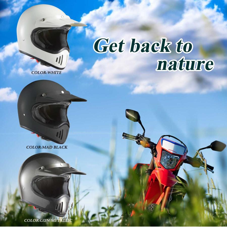 バイクヘルメット XL 61-62cm マットブラック ビンテージ フル バイクヘルメット XL 61-62cm マットブラック ビンテージ フル