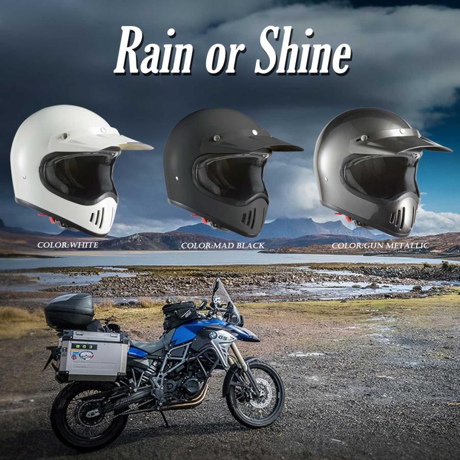 バイクヘルメット XL 61-62cm マットブラック ビンテージ フル バイクヘルメット XL 61-62cm マットブラック ビンテージ フル