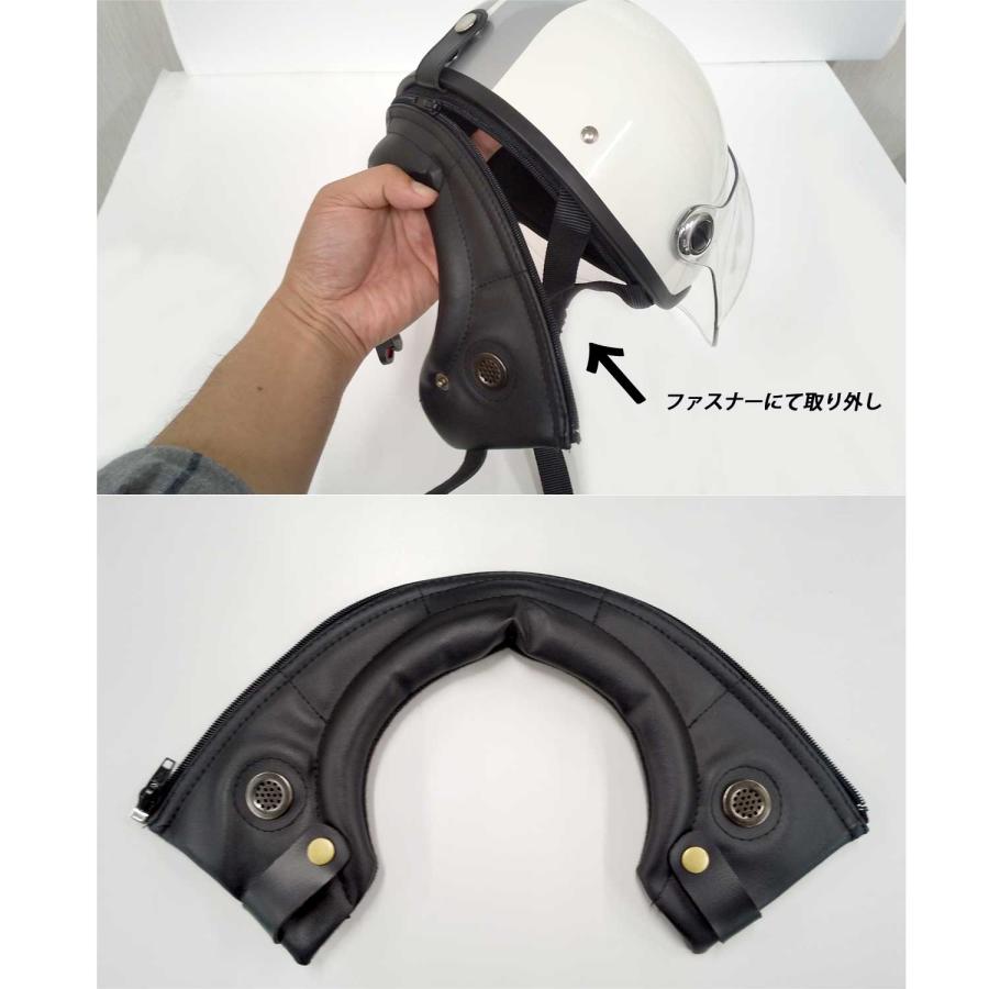 バイクヘルメット ホワイト/シルバー ハーフヘルメット バブル