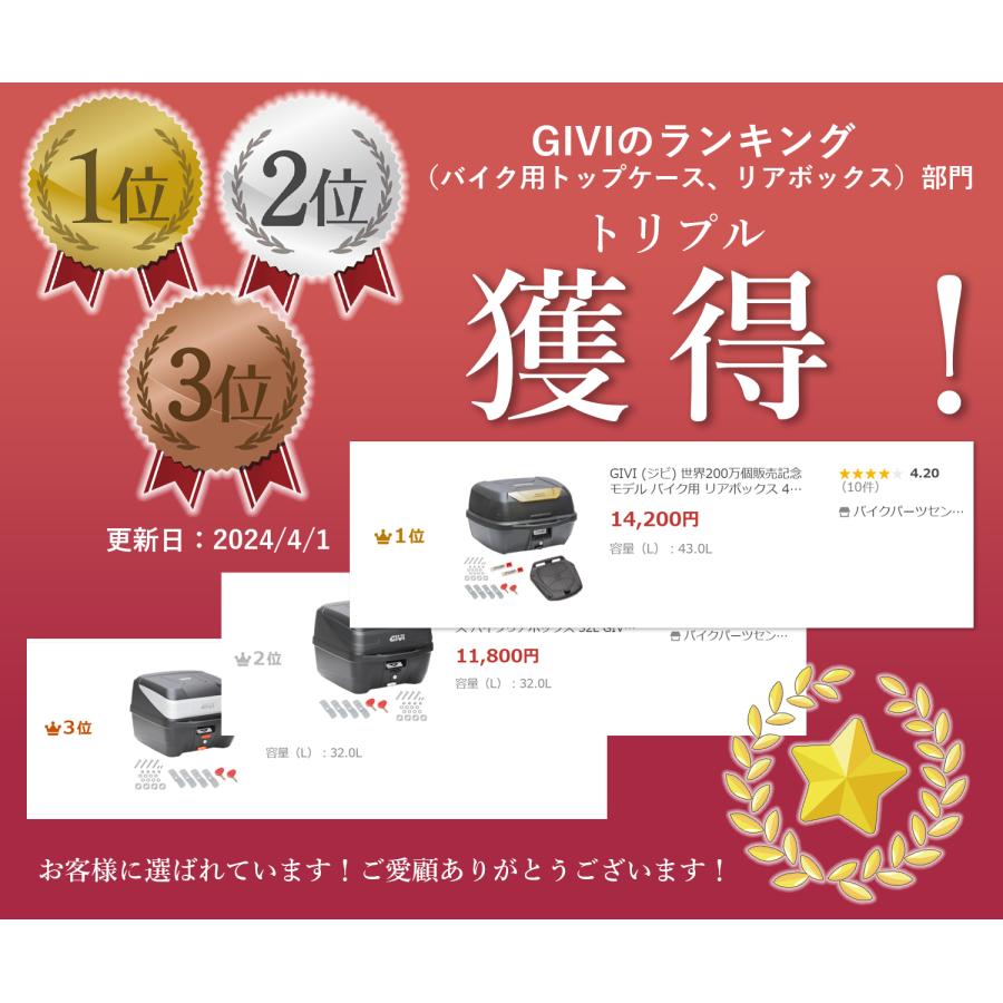GIVI ジビ 世界200万個販売記念モデル givi バイク用 リア GIVI ジビ 世界200万個販売記念モデル givi バイク用 リア