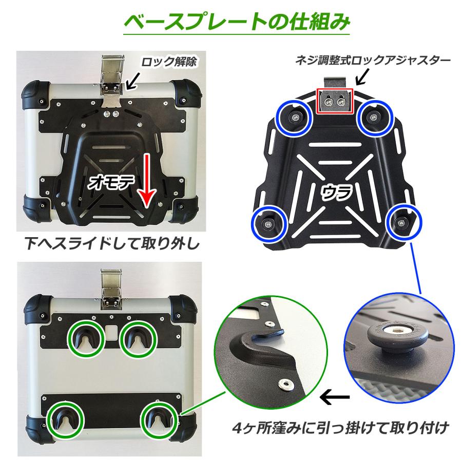 バイクリアボックス 45L 鍵付き サンドグレー DUHAN リア バイクリアボックス 45L 鍵付き サンドグレー DUHAN リア