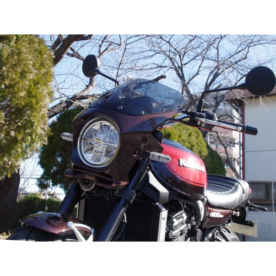 Z900RS  ビキニカウル DS-06 タイプAEROスクリーン 【メタリックスパークブラック】 ABS製 ボルト付 風防 カスタムパーツ｜bike-world-walk｜02