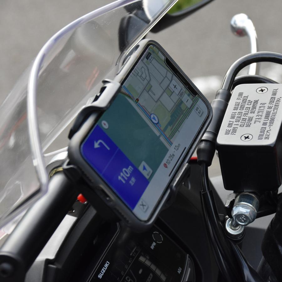 【1年保証付き】スズキ GSX250R専用 スマートフォンマウンティングバー｜bike-world-walk｜04