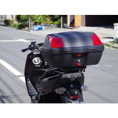 リアボックス 48L 大容量 汎用 トップケース バイクボックスレンズ 2色付き ワンタッチ式 ブラック ツーリング カスタムパーツ バイク 原付 積載 外装パーツ｜bike-world-walk｜05