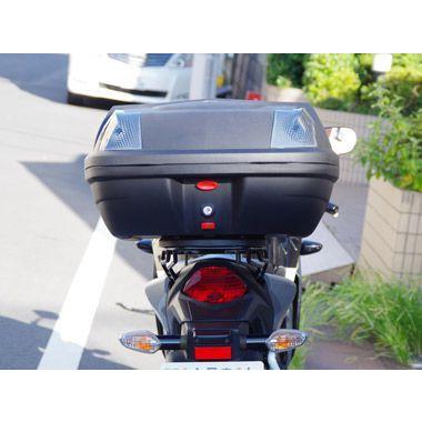 リアボックス 48L 大容量 汎用 トップケース バイクボックスレンズ 2色付き ワンタッチ式 ブラック ツーリング カスタムパーツ バイク 原付 積載 外装パーツ｜bike-world-walk｜06