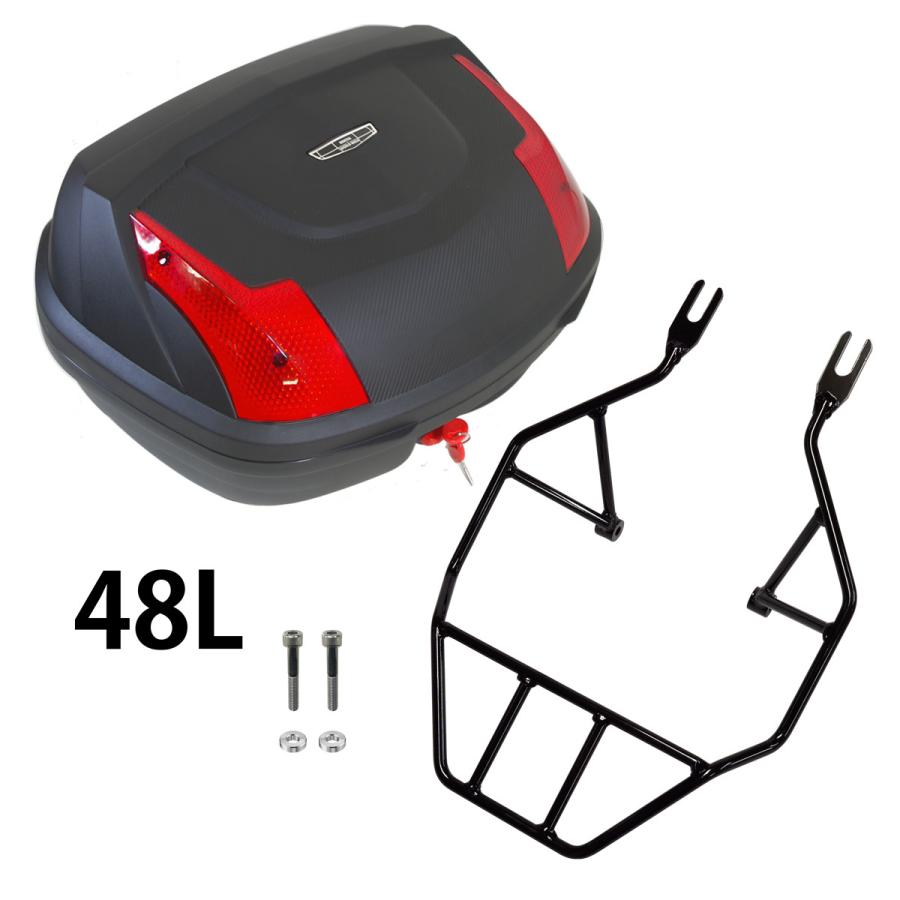 1年保証付き キャリアネット付！ ホンダ ハンターカブ リアキャリアボックスセット 48L JA55 JA65