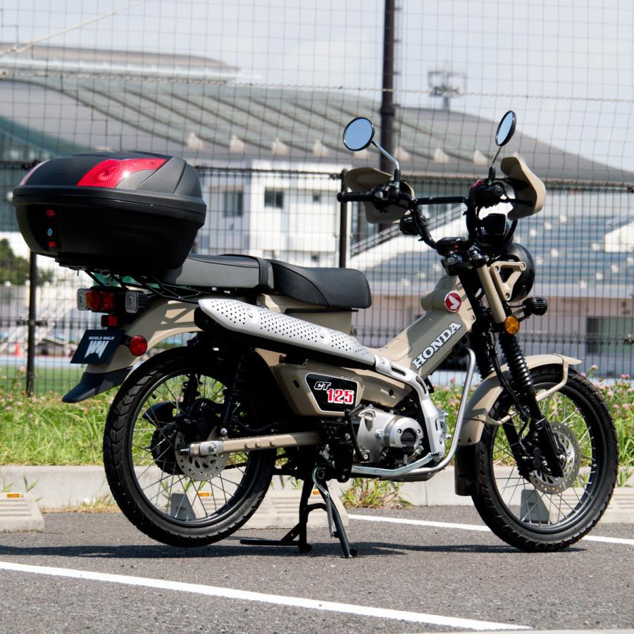 【1年保証付き】キャリアネット付！  ホンダ CT125 ハンターカブ タンデムシート 純正 リアキャリアボックスセット 48L｜bike-world-walk｜03