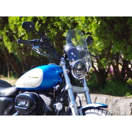 1年保証付き スポーツスター用メーターバイザー　ロングタイプ スクリーン 風防 カスタムパーツ_1