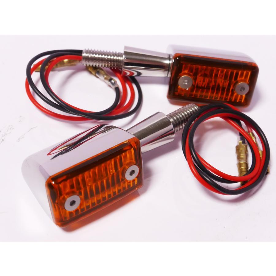 ステンレス削り出し 超小型 LEDウインカー オレンジ 2個 : バイク