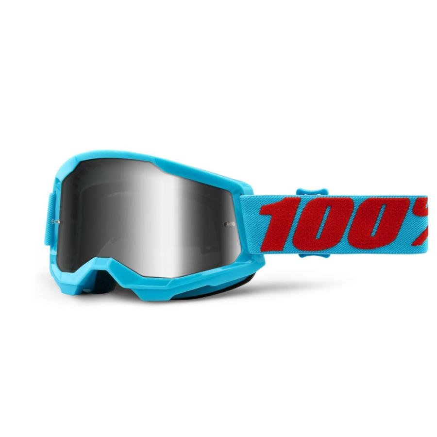 100% パーセント Strata 2 Goggles - Mirrored Lens モトクロスゴーグル オフロードゴーグル ライダー バイク  ツーリングにも かっこいい おすすめ