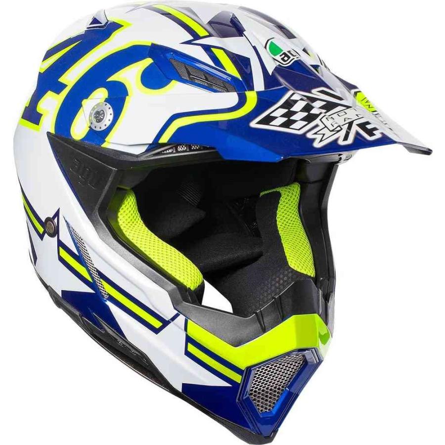 AGV AX-8 Evo Ranch オフロードヘルメット モトクロスヘルメット バイク かっこいい 大人気の商品 ロッシ風フルフェイスヘルメット