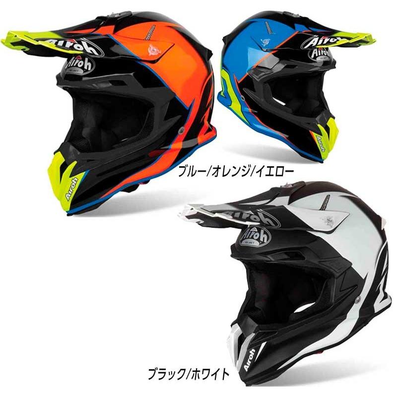 Airoh オフロードヘルメット ブラック/ホワイト AIROH ＼全品10%+1000円☆10/11(土)限定／ Airoh アイロー