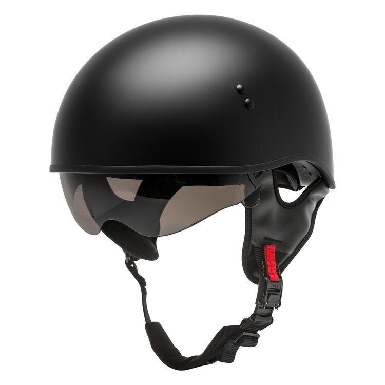 GMAX ジーマックス HH65 Naked Helmet - Solid ハーフヘルメット オープンフェイス 半帽 サンバイザー バイク ツーリング  かっこいい ネイキッド アウトレット