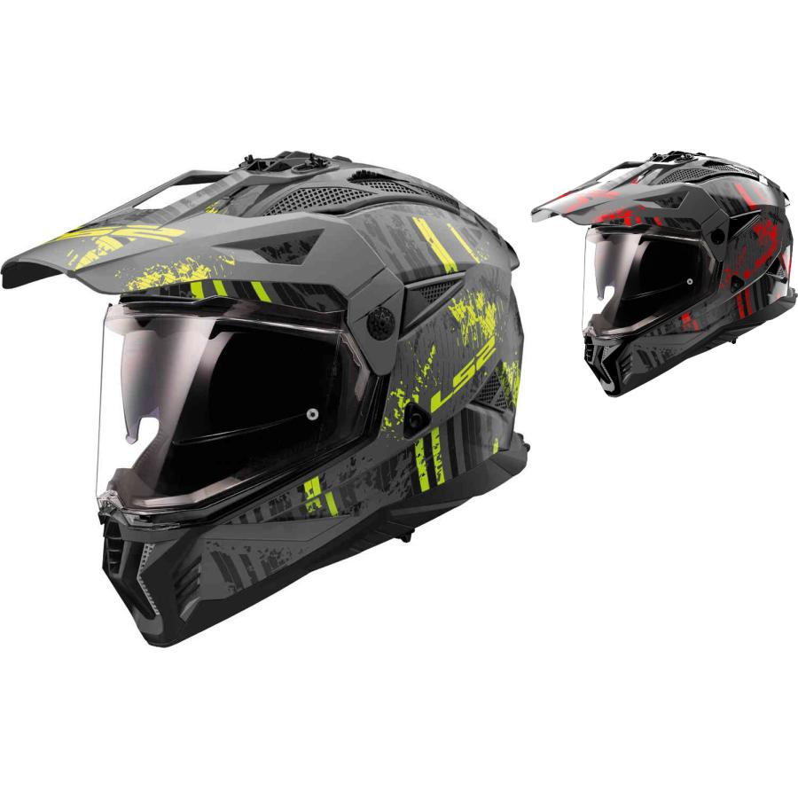 フルフェイスヘルメット　オフロードヘルメット LS2 エルエスツー MX702 Pioneer II Crazy クレイジー エンデューロ