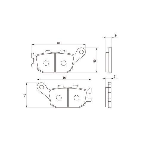 FZ-6 ブレーキパッド リヤ 赤パッド デイトナ 79802 FZ-6 年式：2007-2008｜bikeman2｜02