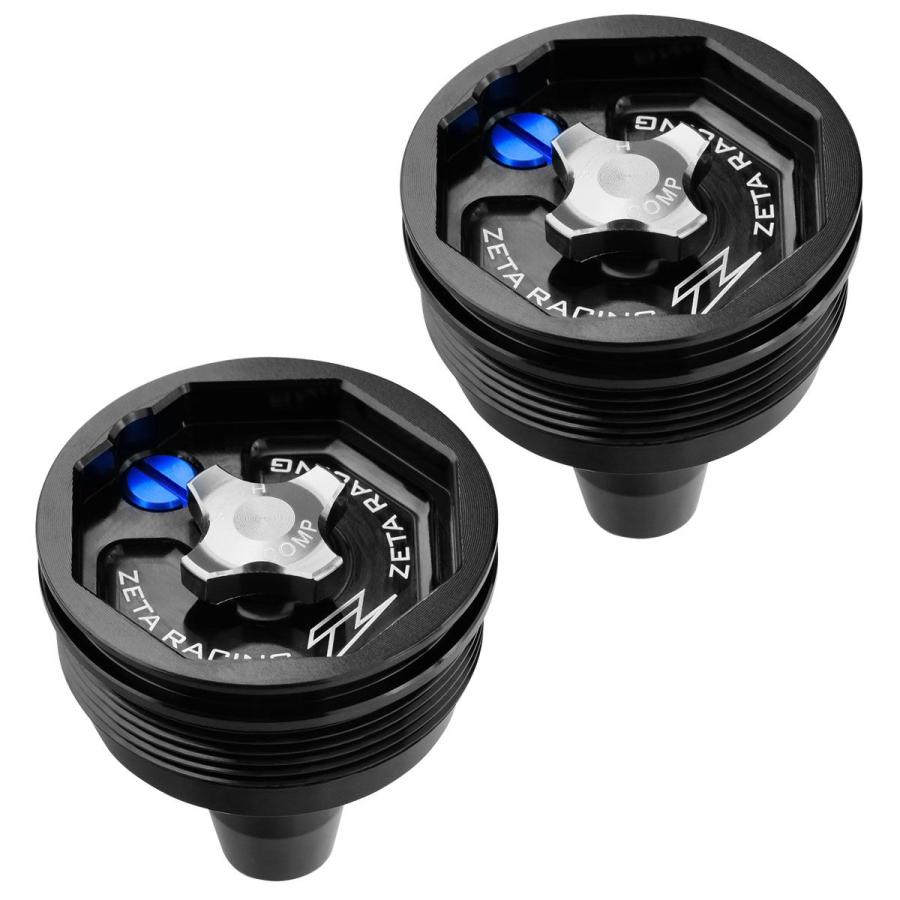 ZETA フロントフォークトップキャップ＜MX＞SHOWA AOS ブラック バイク