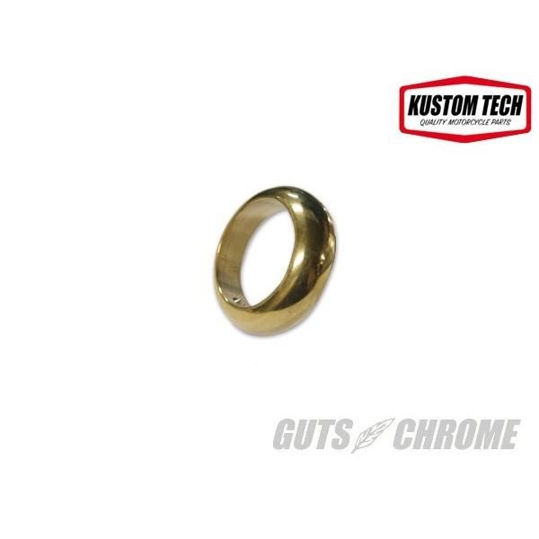 KUSTOM TECH カスタムテック KUS-06-095 ハンドルリング ブラスポリッシュ 1インチ(25.4mm)ハンドル用 1個入 補修部品 ガッツクローム