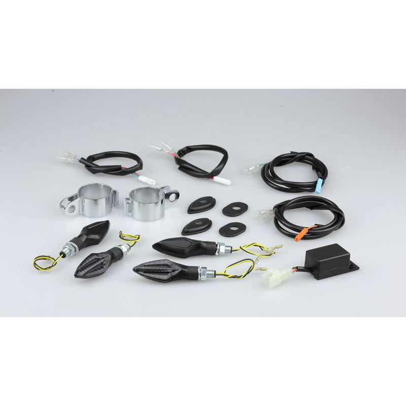 キジマ 219-5194 ウインカーランプセット シーケンシャル 64mm×21mm TRD レブル250 レブル500 ウインカーランプキット カスタムウインカー 車検対応