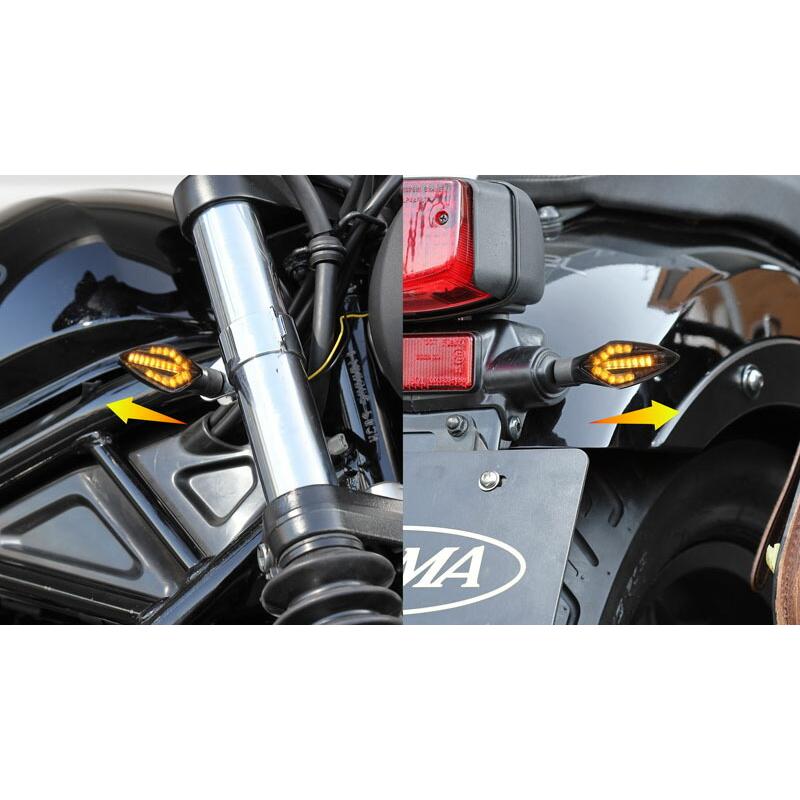 キジマ 219-5194 ウインカーランプセット シーケンシャル 64mm×21mm TRD レブル250 レブル500 ウインカーランプキット カスタムウインカー 車検対応の画像