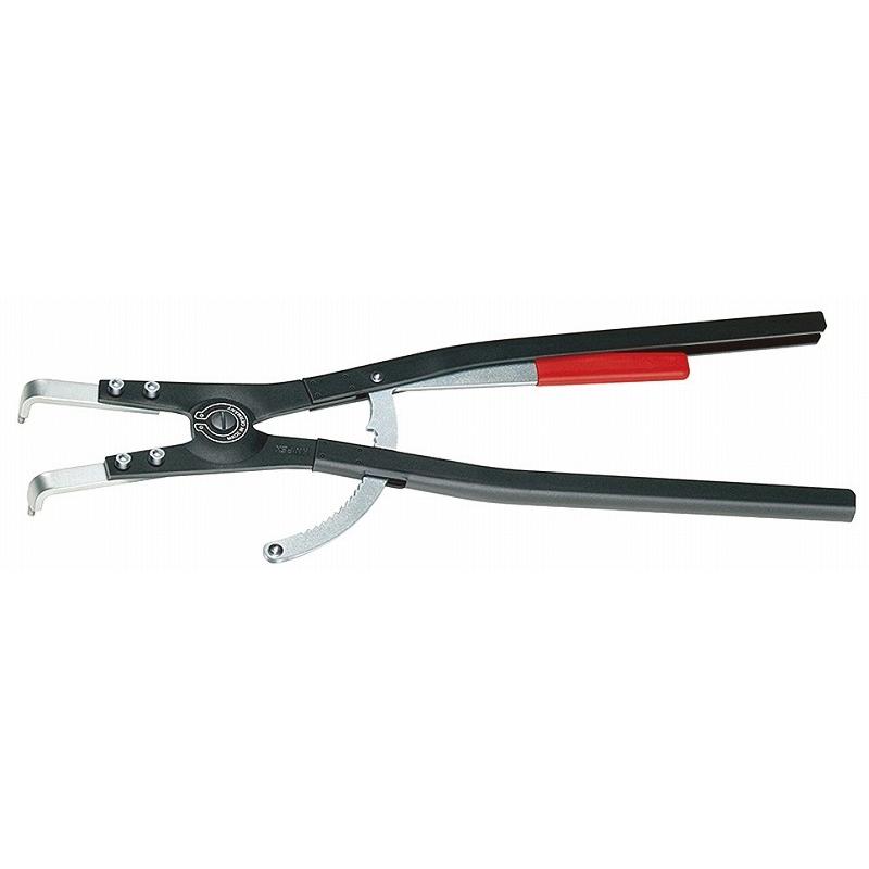 KNIPEX クニペックス 4620-A61 軸用スナップリングプライヤー 曲 対応シャフト径(φmm)：252-400 先端チップ径(φmm)：4.5 全長(mm)：580 質量(g)：1826