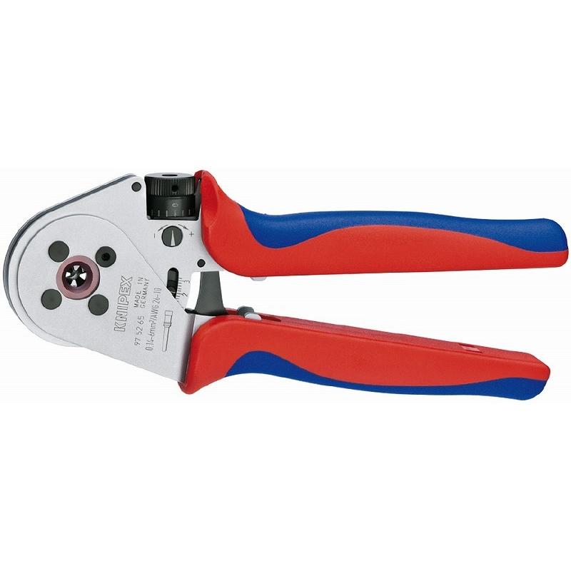 KNIPEX クニペックス 9752-65A 圧着ペンチ ロケーターなし クリンピング能力(mm2)：0.14-6.0 クリンピング能力(AWG)：25-10 質量(g)：604
