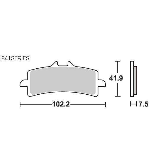 キタコ KITACO 777-0841092 SBSブレーキパッド 841シリーズ DS-2 レーシングデュアルシンター フロント専用｜bikeman2｜02