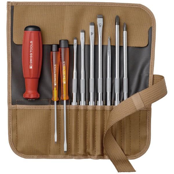 PB スイスツールズ 8218TO 8218TO 差替式ドライバーセット 9本組 ブラウン カラー：ブラウン 質量(g)：383