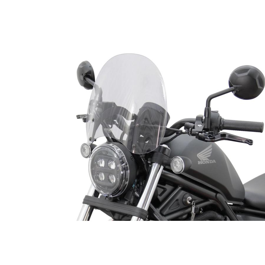 MRA スクリーン ツーリング スモーク 幅380×長さ320mm レブル250/500 4025066169788 ウインドシールド バイザー 風防 風よけ 外装 プロトの画像