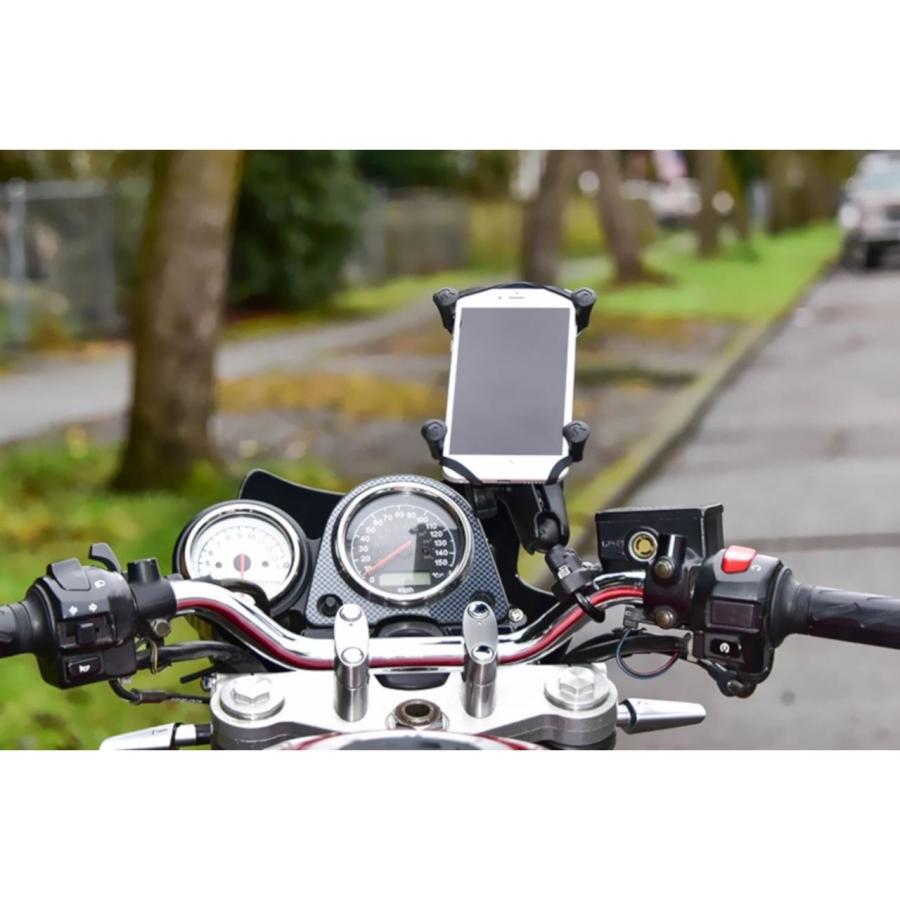 ラムマウント RAM-HOL-UN10BU Xグリップ(M)スマホホルダー テザー付 ブラック 1インチボール 1個入り |  | 02