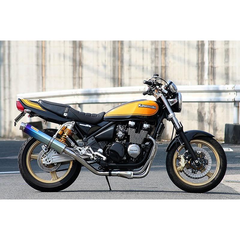 ゼファー400 Works Sports Racing製フルチタンマフラー ゼファー400 χ マフラー ARIA チタン タイプS スラッシュエンド 503-SO