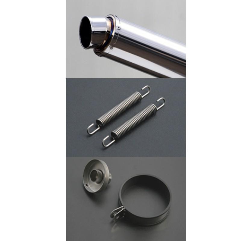 Realize 汎用 ステンレス サイレンサー マフラー 100×450 76.3φ 2ピース スラッシュエンド 701-001-03 リアライズ サイレンサー